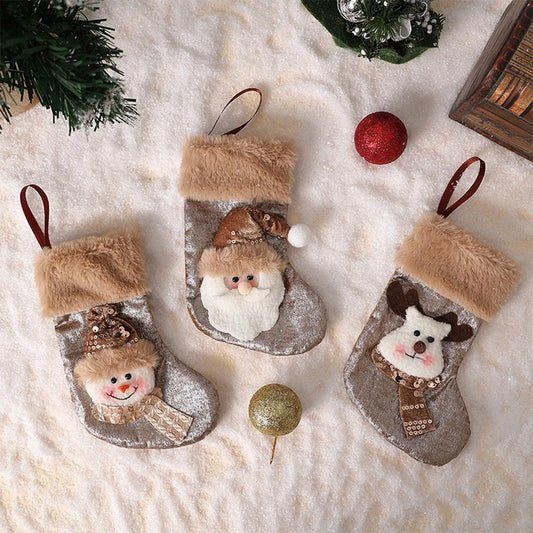 Christmas Stockings Holiday Decorations Festive Tree Ornaments Santa Claus Gift Bags Small Hanging Socks Cozy Seasonal Accents