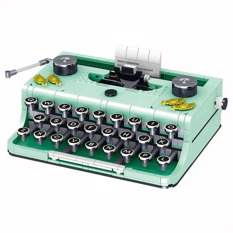 820PCS Typewriter Building Blocks Classic Creative Ideas Machine Retro Micro Building Blocks Toy For Adults Kid Holiday Gifts