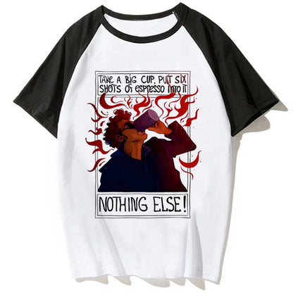 Good Omens t-shirts women summer streetwear Japanese top girl anime funny manga clothing