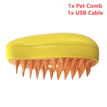 3 In 1 Cat Steamy Brush Dog Grooming Comb Self Cleaning Steam Cat Brush for Massage Dog Cat Hair Remover Comb Pet Grooming Brush