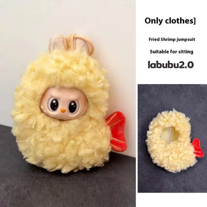 Cartoon Cute Doll Clothing For Labubu Wacky Mart Fried Shrimp Diy Doll Clothing Personalized Dressing Suitable For Labubu V1 V3