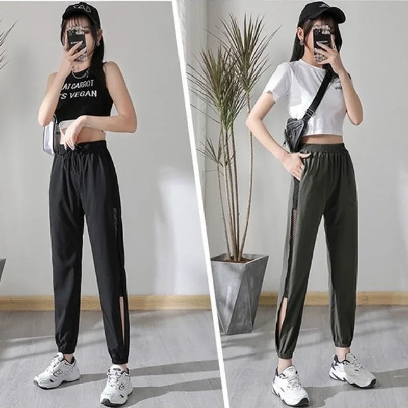 Harem Clothes Sweatpants Female Pants Joggers Fitness Black Jogging Trousers for Women with Pockets Sports Aesthetic G Slacks
