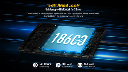Ulefone Armor Pad 2 Rugged Tablet, 11" 2K, 18600 mAh ,IP68/IP69K Android 13 NFC GPS 4G Tablet Up to16GB +256GB LED Camping light