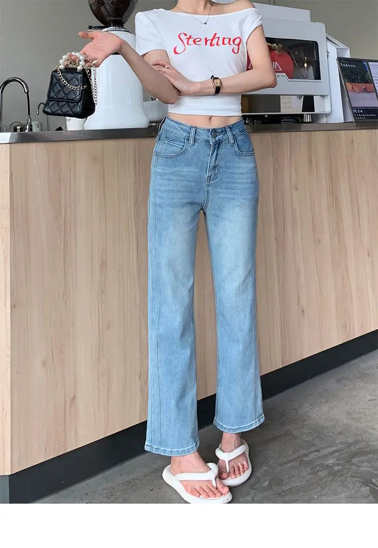 2025 Women  Jean Japan Vintage Style Low-Waisted Slimming Jeans Women's Bell-Bottom Pants Summer Season Fashion Y2K Jeans