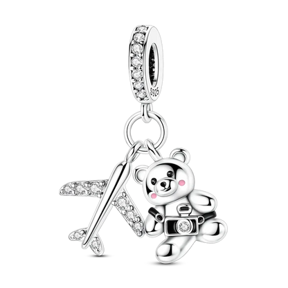 Original Charms Bead 925 Sterling Silver Inlaid Zirconium Animal Paper Crane Snail Pendants Fit Bracelet Jewelry Gift Marking