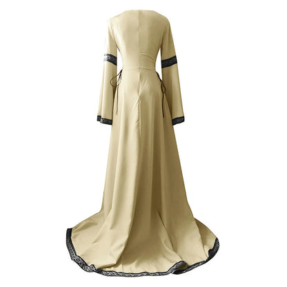 Medieval Gothic Cosplay Costumes for Women Halloween Carnival Party Performance Long sleeve Middle Ages Renaissance Dresses