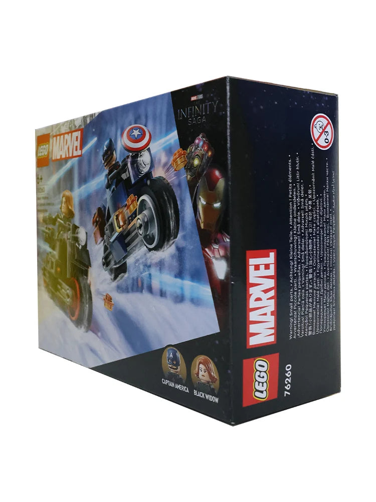 LEGO 76260 Super Heroes Marvel Black Widow and Captain America Touring Toy Blocks