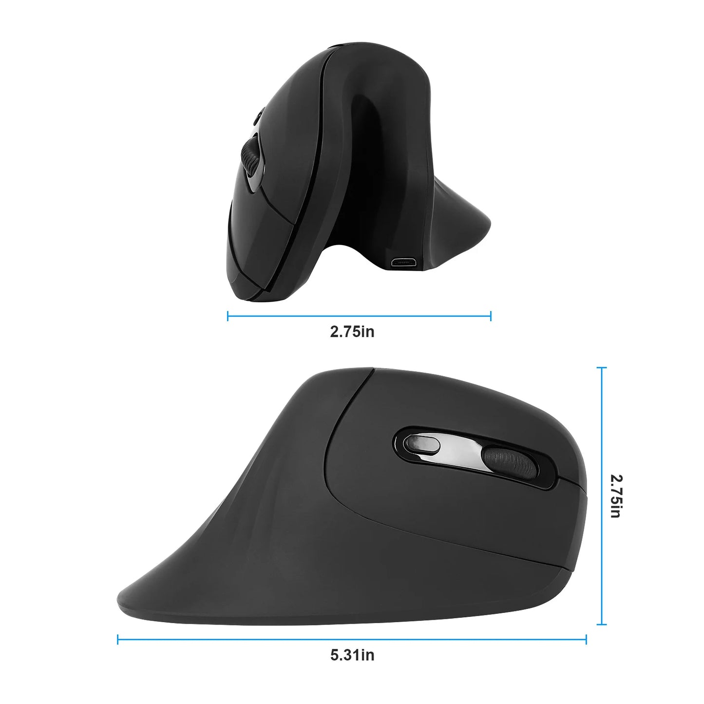 Wireless Vertical Mouse Wired USB Computer Gaming Mice Optical 2.4G Silent Gamer Ergonomic Mause For Laptop PC Windows Tablet