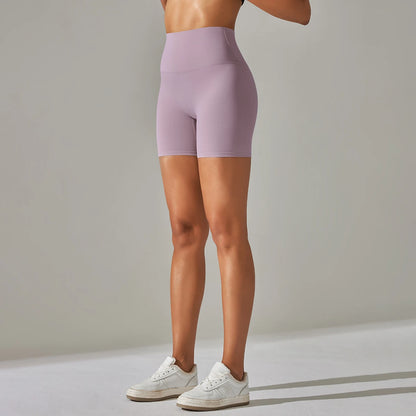 Summer Women Yoga Shorts Naked Feel Sports Shorts  Fitness Tights High Waist Gmy Running Push Up Clothes Workout Cycling Shorts