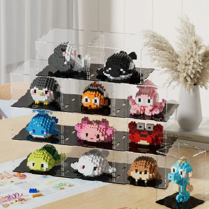 Marine Organism Micro Building Blocks Sea Turtle Killer Whale Beluga Walrus Penguin Mini Brick Figure Toys For Christmas Gift