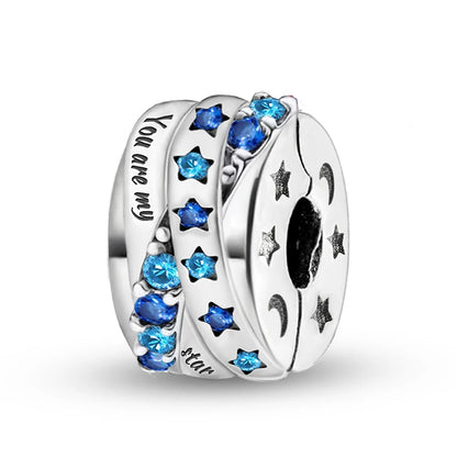 925 Sterling Silver Jellyfish Seahorse Blue Ocean Series Charms Beads Fit Diy Bracelet Making Gift of Fine Jewelry for Womens