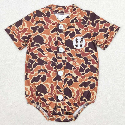 Hot Sale Baby Infant Boys Rompers Onesie Camo Duck Short Sleeve Rompers Boutique Kids Designer Clothes Boys Bubble Rompers New