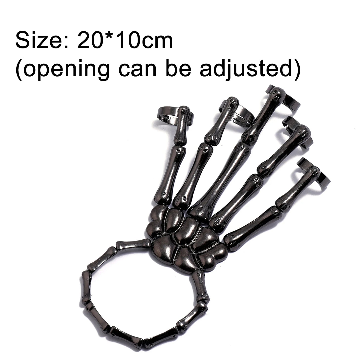 Halloween Bracelet For Women Gothic Punk Hand Skull Skeleton Elasticity Adjustable Bracelet Bangles Femme Party Accessories