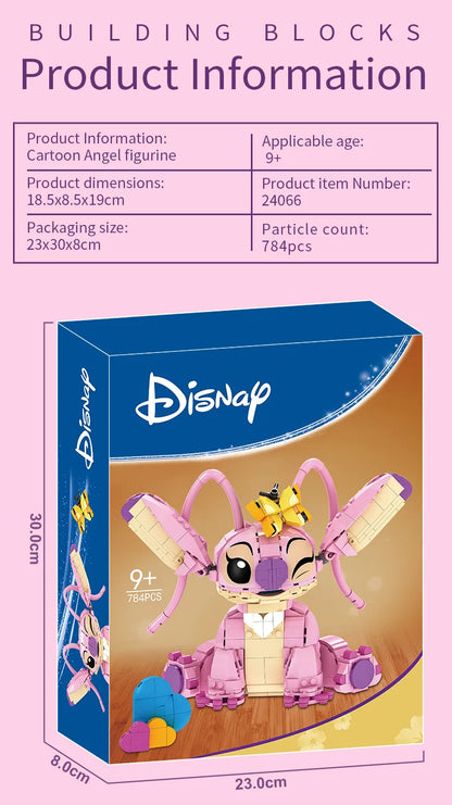 Disney Stitch Angel CP Building Blocks 2025-Large Piece Cartoon Toys Moving Ears Kids Assembly Birthday Gift for Boys Girls