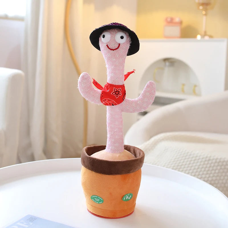 33cm Cactus Plush Toy Dancing Talking Cactus Lifelike Toy Kawaii Plush Glowing Cactus Doll Decoration Christmas Gift Collection