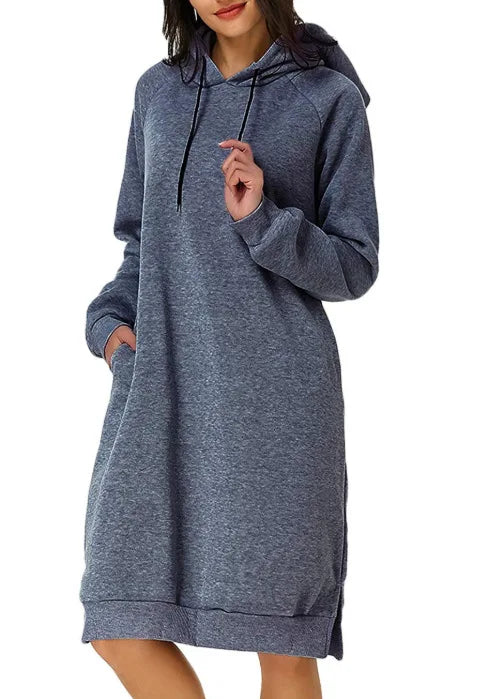 EtherealBe Loose Hooded Knit Dress for Women
