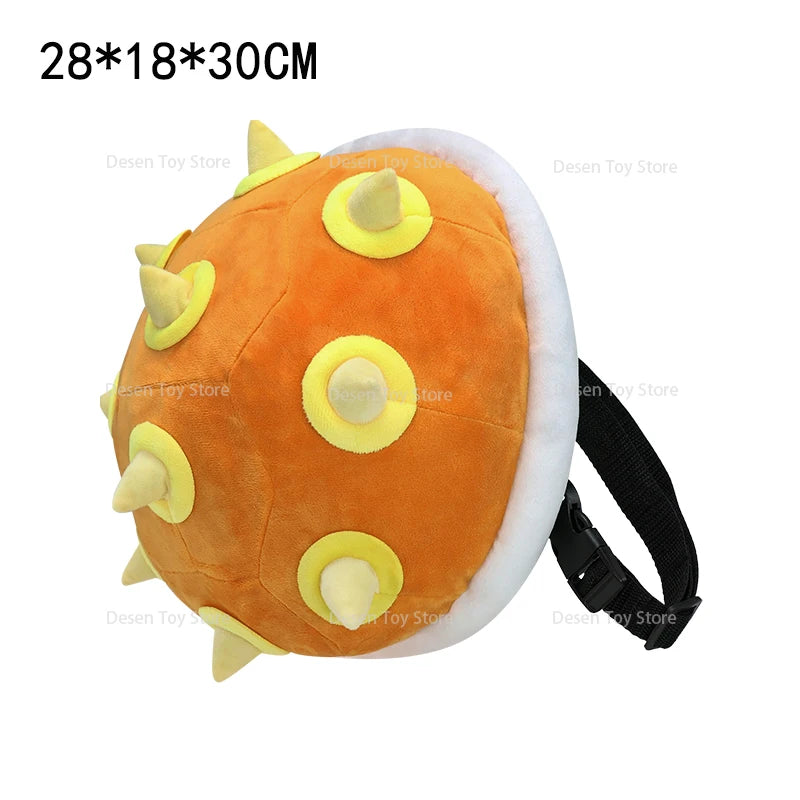 2 Styles Mario Bros Bag Bowser Bag Green Orange Anime Doll Plushie Schoolbag Gifts for Birthday Christmas