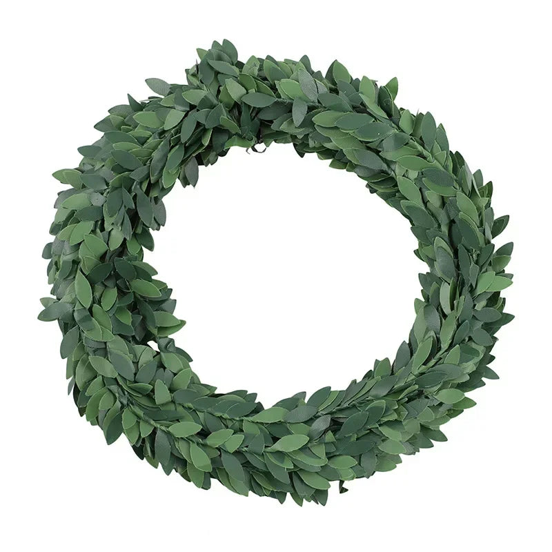7 Meters Iron Wire Green Leaf Vine Wedding Decorative Flowers Wreaths Christmas Decoration for Home Cheap Artificial Plants