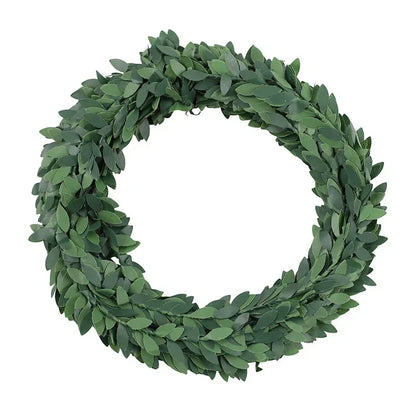 7 Meters Iron Wire Green Leaf Vine Wedding Decorative Flowers Wreaths Christmas Decoration for Home Cheap Artificial Plants