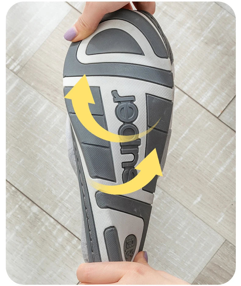 Winter Footwear Flat New Women Thick Indoor Home Non Slip Versatile House Shoes Warm Plush Cotton Slippers For Men