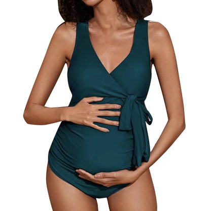 Bikini Women Maternity Swimwear OnePiece Pregnancy Swimsuit Soild Bathing Suits Swimwear Rave Clothes Women