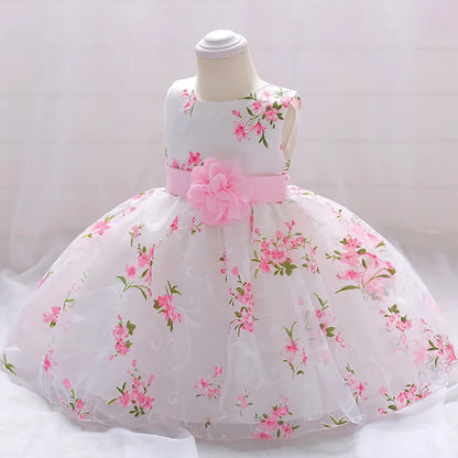 2023 Baby Kids 1st Birthday Fantasy Dress Newborn Baptism Gown Infant Girls Party Dress  Flower Girls Dresses Christmas Vestidos