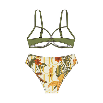 CHCH Fashion Women's New Swimwear Breathable Underwear Comfortable and Fresh Women's Beach Vacation Bikini