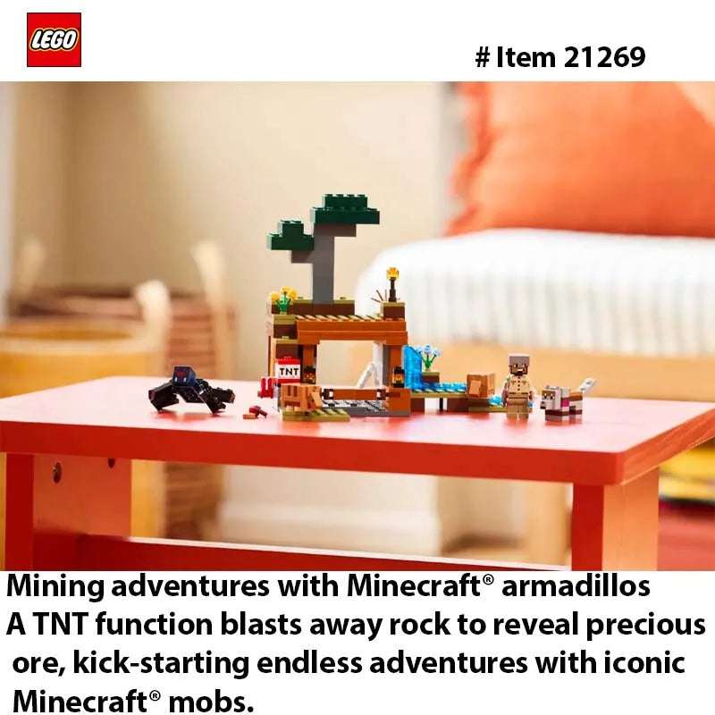 LEGO 21269  Minecraft The Armadillo Mine Expedition Toy Figures and Playset - Building Minecraft Toy for Kids, Boys and Girls