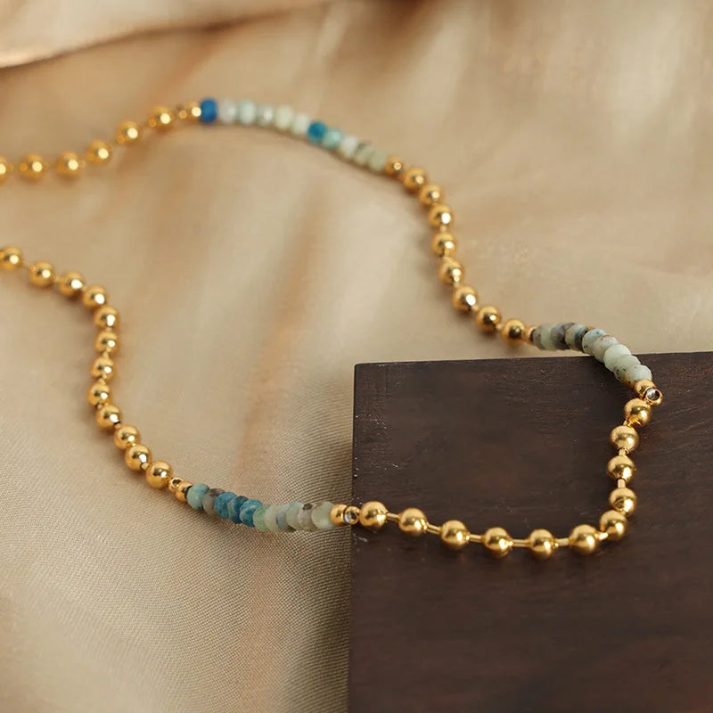 Gorgeous Purple Beaded Necklace for women Copper Nature Agate Chain Charm Jewelry Wholesale