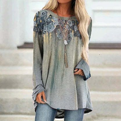 Aztec Ethnic Style Wolf T Shirts Geometry 3D Print Women Long Sleeve T-shirt Oversized Streetwear Woman Tunic Tees Tops Clothing