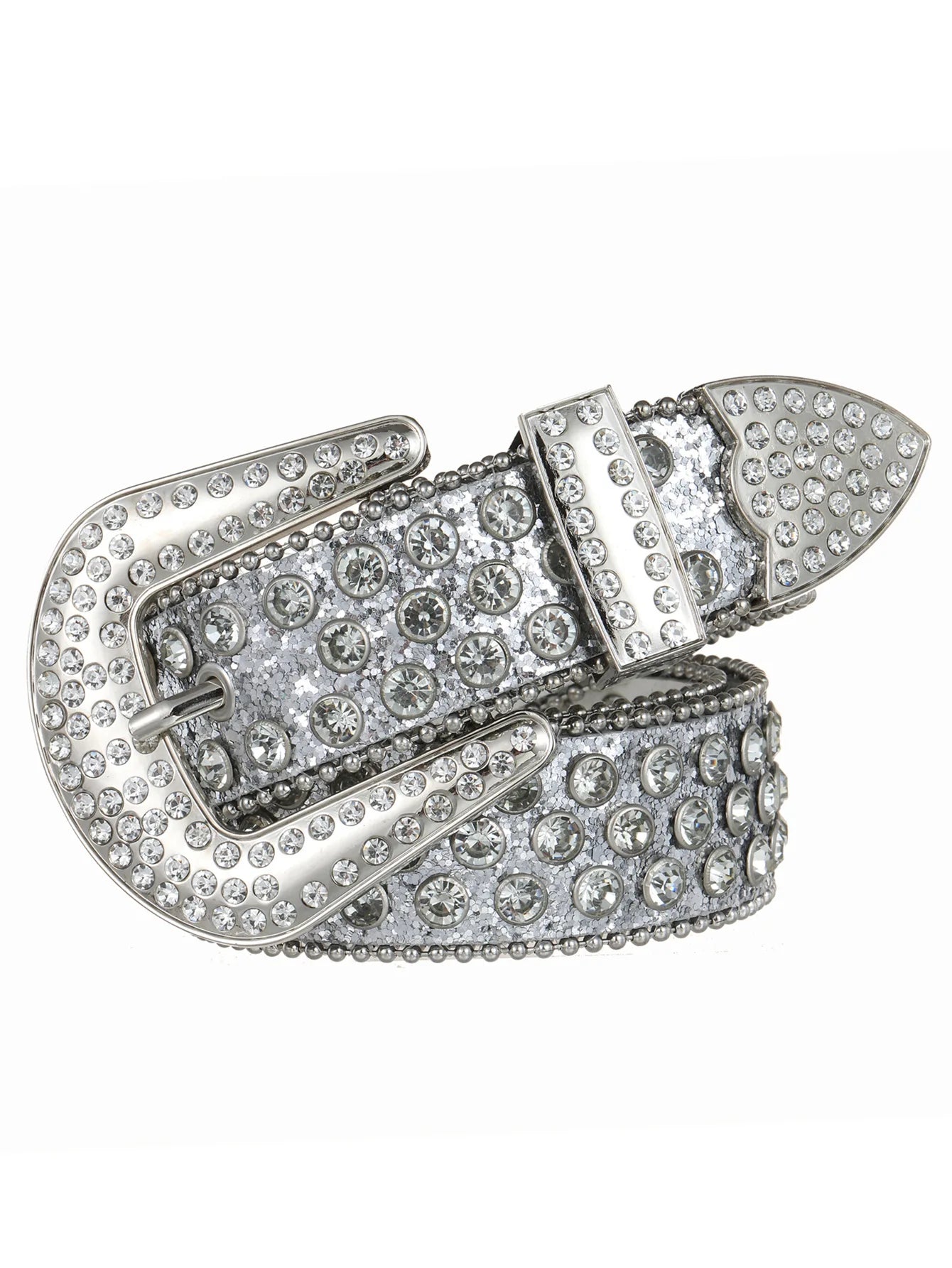 Decorative Women's Belt BB Simon Diamond Fashion Western Belt Full Diamond Embedding PU Wide Crystal Diamond Be