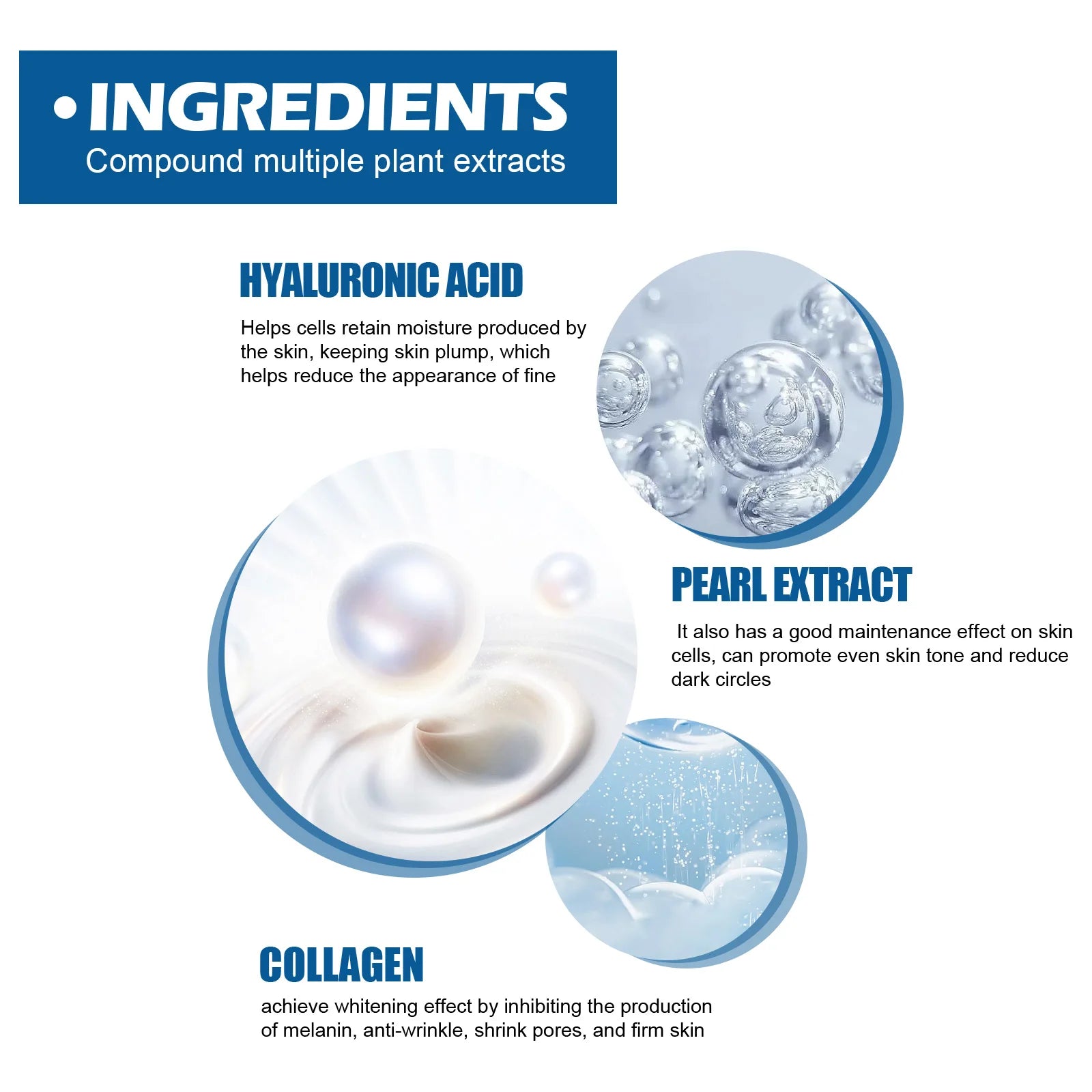 EtherealBe hydrating eye patches for fine lines with hyaluronic acid, pearl extract, and collagen ingredients