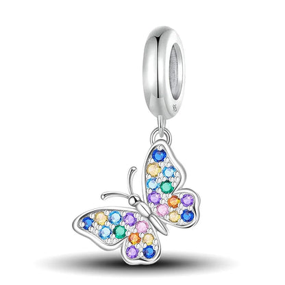 Original 925 Sterling Silver Charms Beads Glowing Luminous Bee Firefly Butterfly Pendant for Bracelet Bangle Charm DIY Jewelry