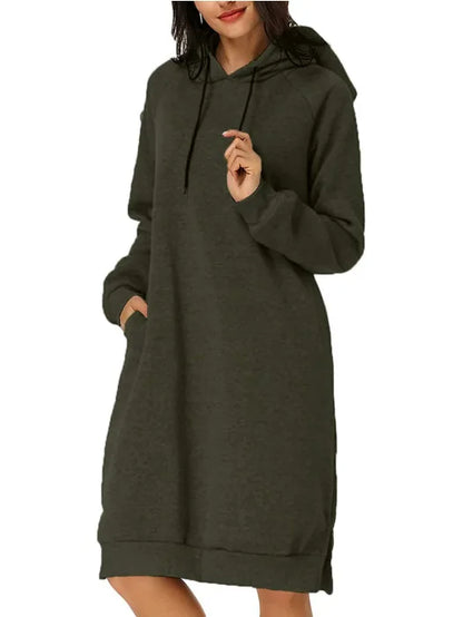 EtherealBe Loose Hooded Knit Dress for Women