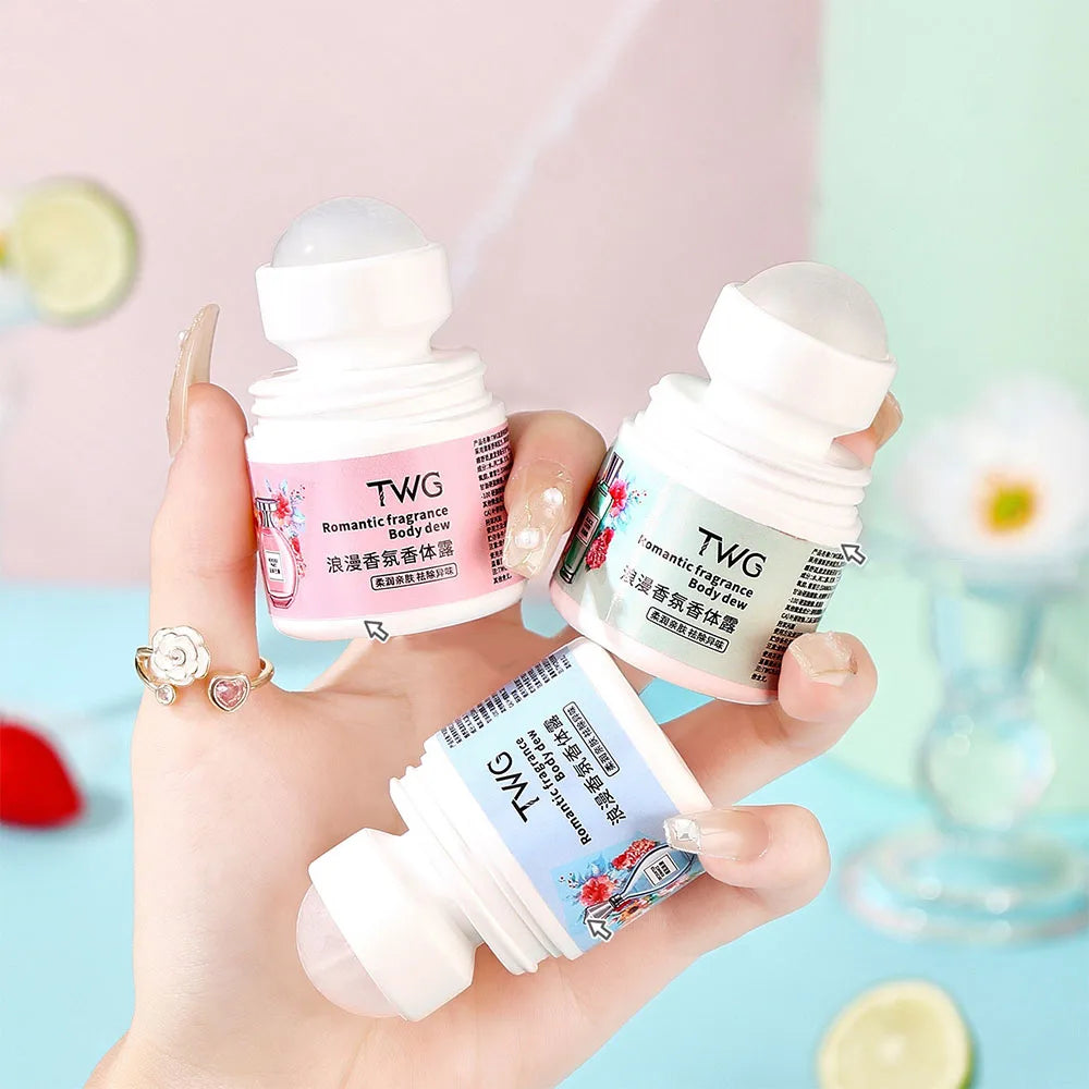 Romantic Fragrance Body Solid Perfume,Roll-on Antiperspirant Lotion,Woody,Floral Fruity Notes,Whole Body Fresh Lasting Fragrance