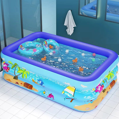 Inflatable Swimming Pool Large Family Pools Rectangle Framed Children Swimming Pool Summer Outdoor Kids Baby Bathtub Toys