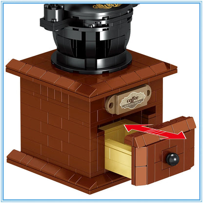 Classic Creative Coffee Machine Mini Diamond Model Building Blocks  City Friend Bricks Toys for Kids Adult Gifts
