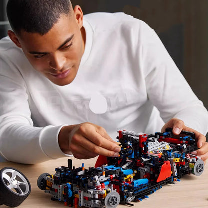 3778PCS Technical Daytona SP3 Supercar Model Building Blocks Sport Car Toys for Kids Boyfriend Birthday Gifts Compatible 42143
