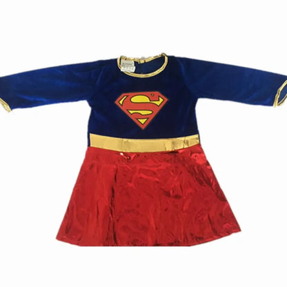 EtherealBe Superwoman dress cosplay costume with blue top and shiny red skirt for superhero fans