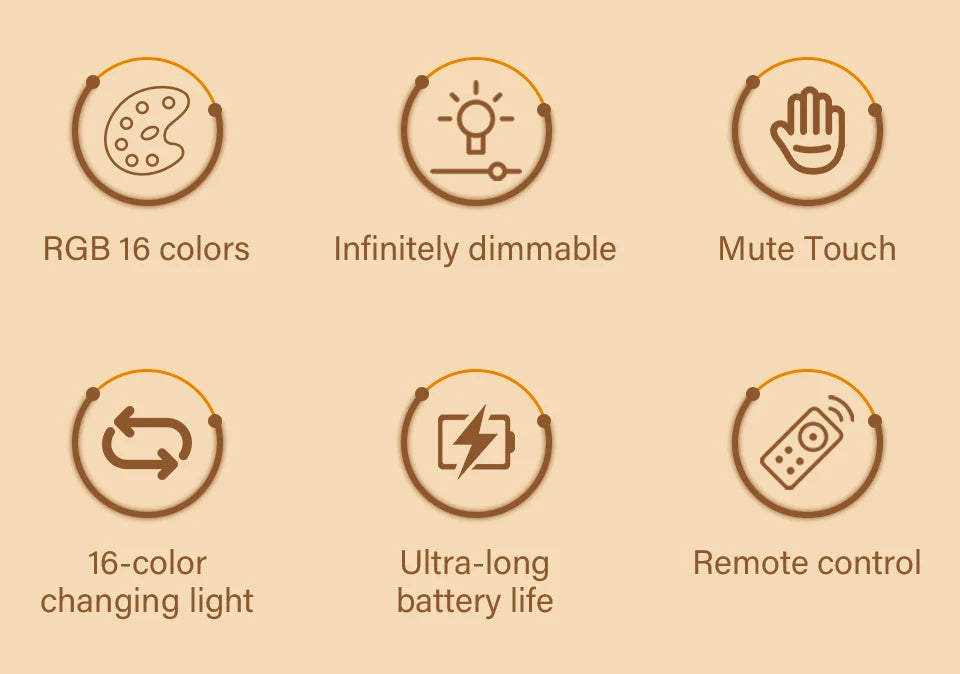 Touch LED Night Light USB Table Lamps Rechargeable Dimmable Bedside Light for Bedroom Decor Home Christmas Gift Child Night Lamp