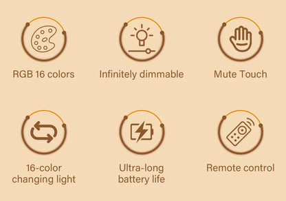 Touch LED Night Light USB Table Lamps Rechargeable Dimmable Bedside Light for Bedroom Decor Home Christmas Gift Child Night Lamp