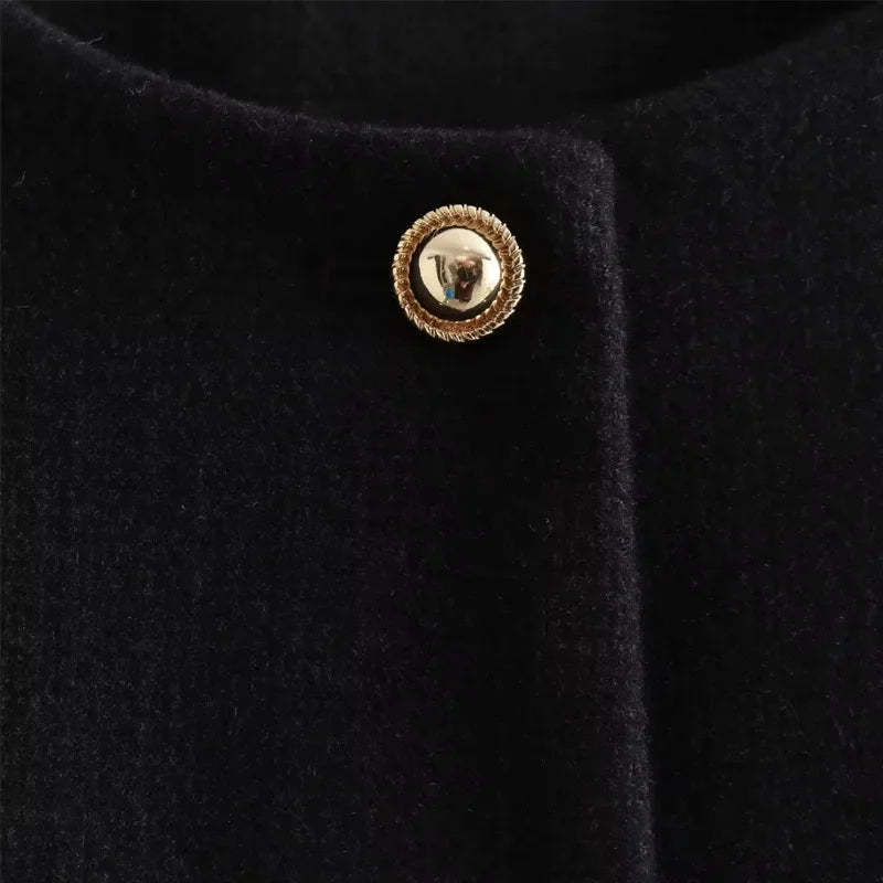 2025 New Woman Jackets Outerwears Long Sleeve Cropped Fashion Jacket for Women Button Short Coats Elegant Women's Coat