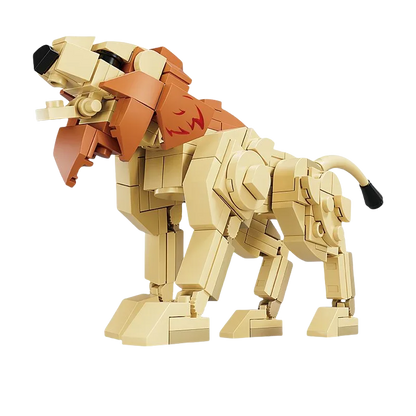 Creative Animal Models MOC Building Blocks Giraffe Lion Wolf Children DIY Assembled Brick Toys for Boy Birthday Christmas Gifts