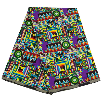 Africa Ankara Prints Ghana Kente Fabric Guaranteed Real Wax 100% Cotton High Quality African Sewing Pagne For Party Dress 6yards