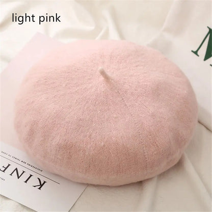 Autumn Winter Felt Beret Hats Women Fashion French Painter Hat Girls Trendy Solid Color Berets Ladies Multicolored Flat Cap