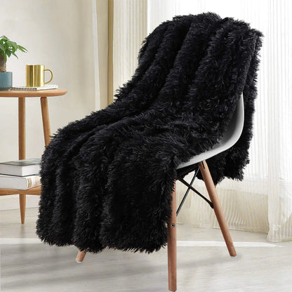 Thickened Fluffy Blanket Warm Spring Bedspread on the bed Stitch plaid sofa cover Double side blankets and throws for Home decor
