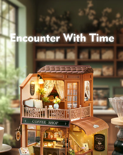 Handmade Wooden Miniature Doll House Kit 3D Puzzle Assembled Building Model Kit With LED Light DollHouses Toy For Christmas Gift