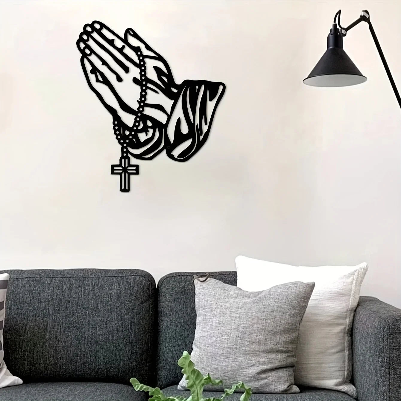 Prayer Metal Wall Faith Home Decor Cross Interior Decor Bedroom Livingroom Hallway Office Wall Mounted Decor Easter Decoration