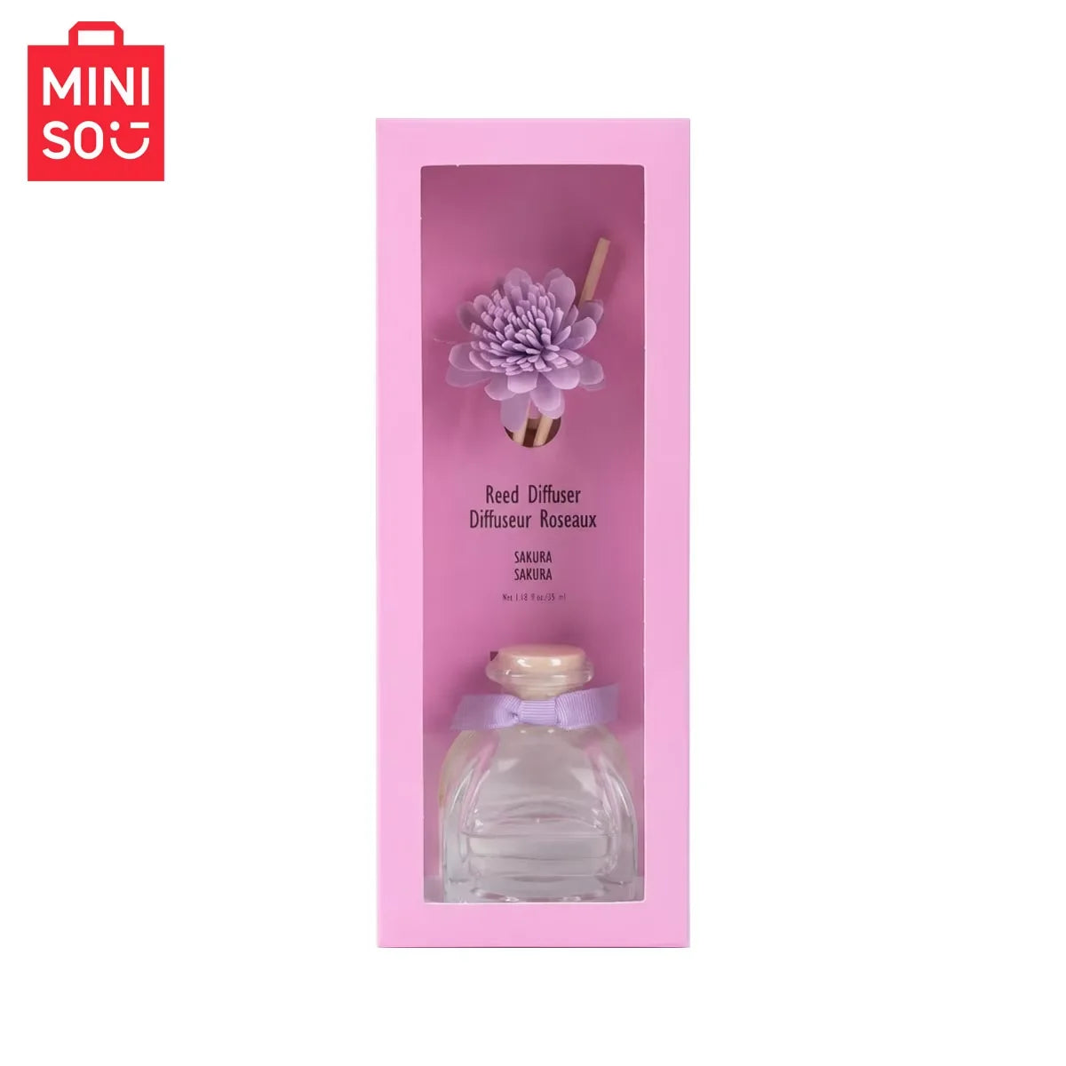 MINISO Minimalist Floral Art Series Non Fire Aromatherapy Gardenia Long lasting Home Air Freshener Decoration Fragrance