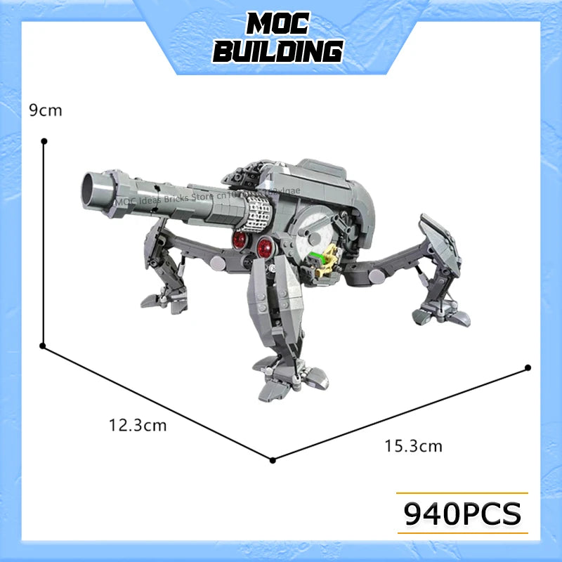 MOC Building Blocks Space Movie Series Cannon Battle Robot Model DIY Assemble Bricks Creative Toys Collection Display Xmas Gifts
